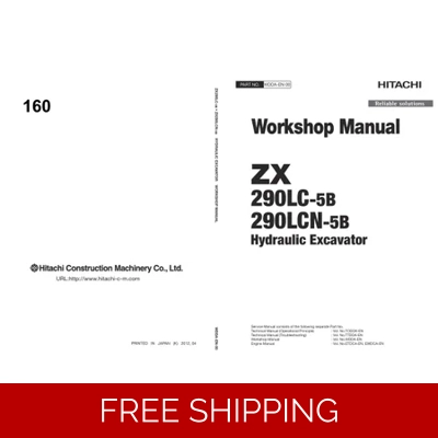 HITACHI ZX290LC-5B, ZX290LCN-5B WORKSHOP MANUAL AND DIAGRAMS HITACHI ZX290LC-5B, ZX290LCN-5B WORKSHOP MANUAL AND DIAGRAMS
